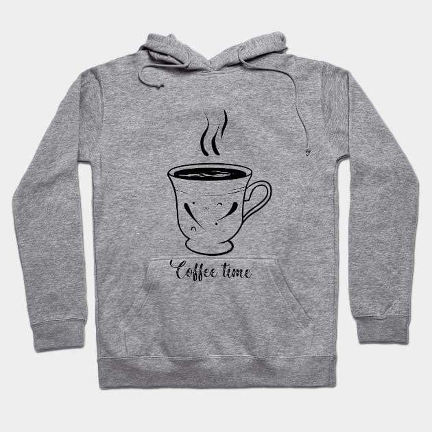 Coffee time Hoodie by Quotes and Memes